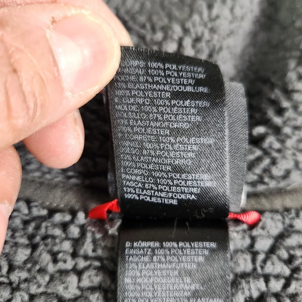 The North Face Fleece Hoodie Mens Medium Gray Sherpa Lined Activewear Full‎ Zip